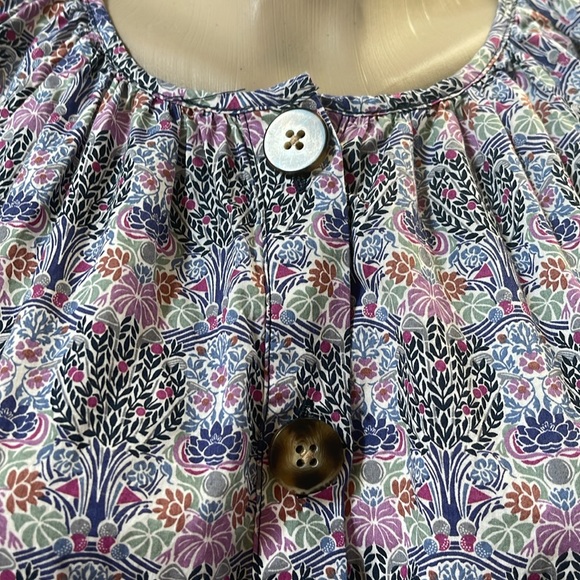 J.Crew Liberty Fabric Button Front Shirt Dress, small - Picture 3 of 7